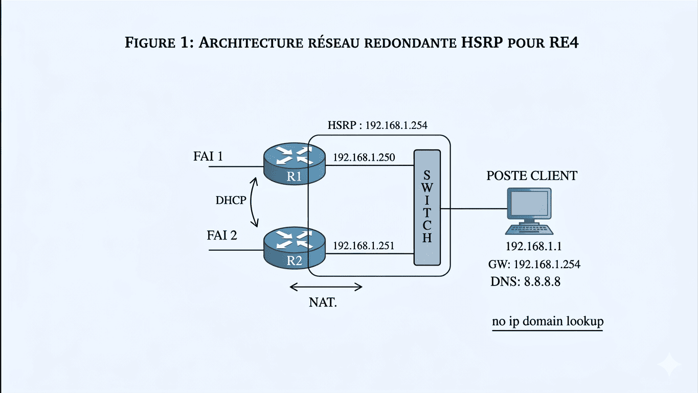 Schéma maquette HSRP