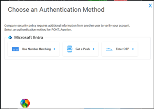 Interface d'authentification multi-facteurs