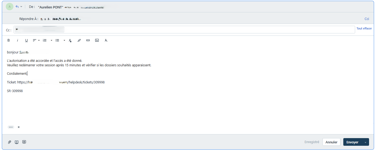 Réponce au collaborateur OU