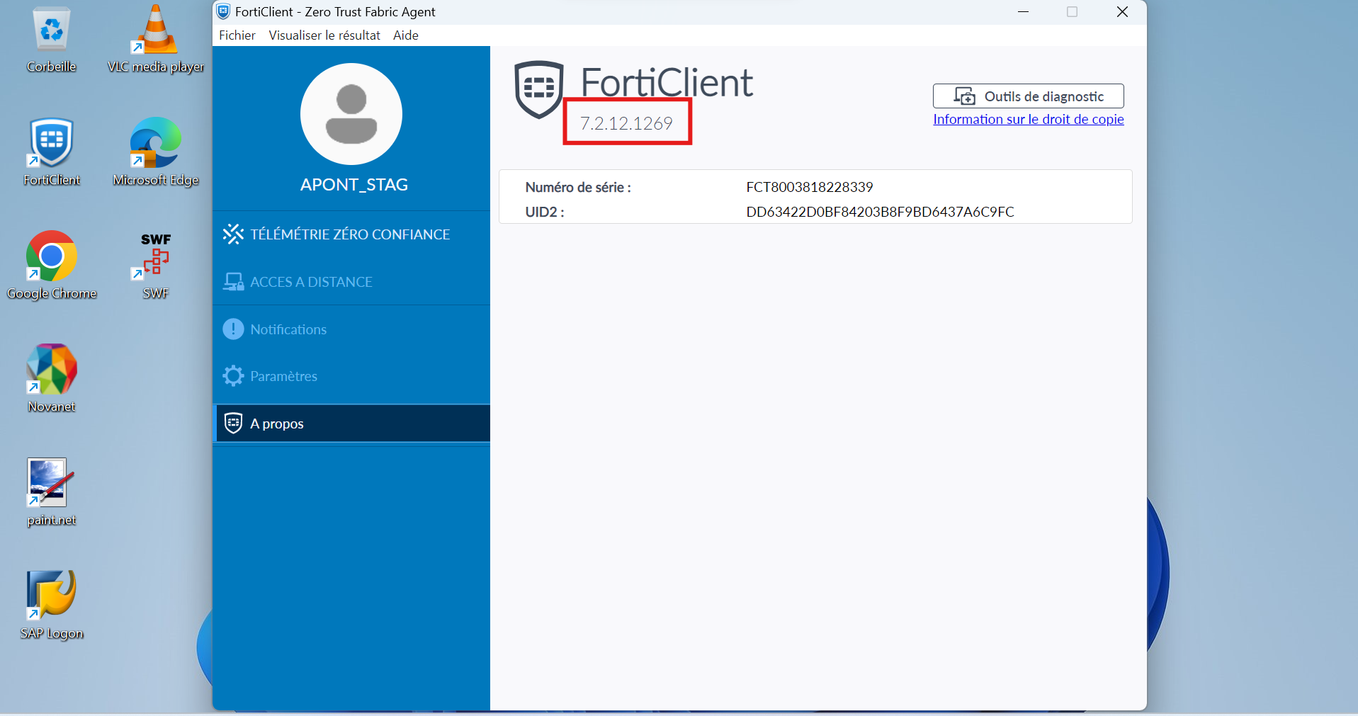 Vérification du VPN