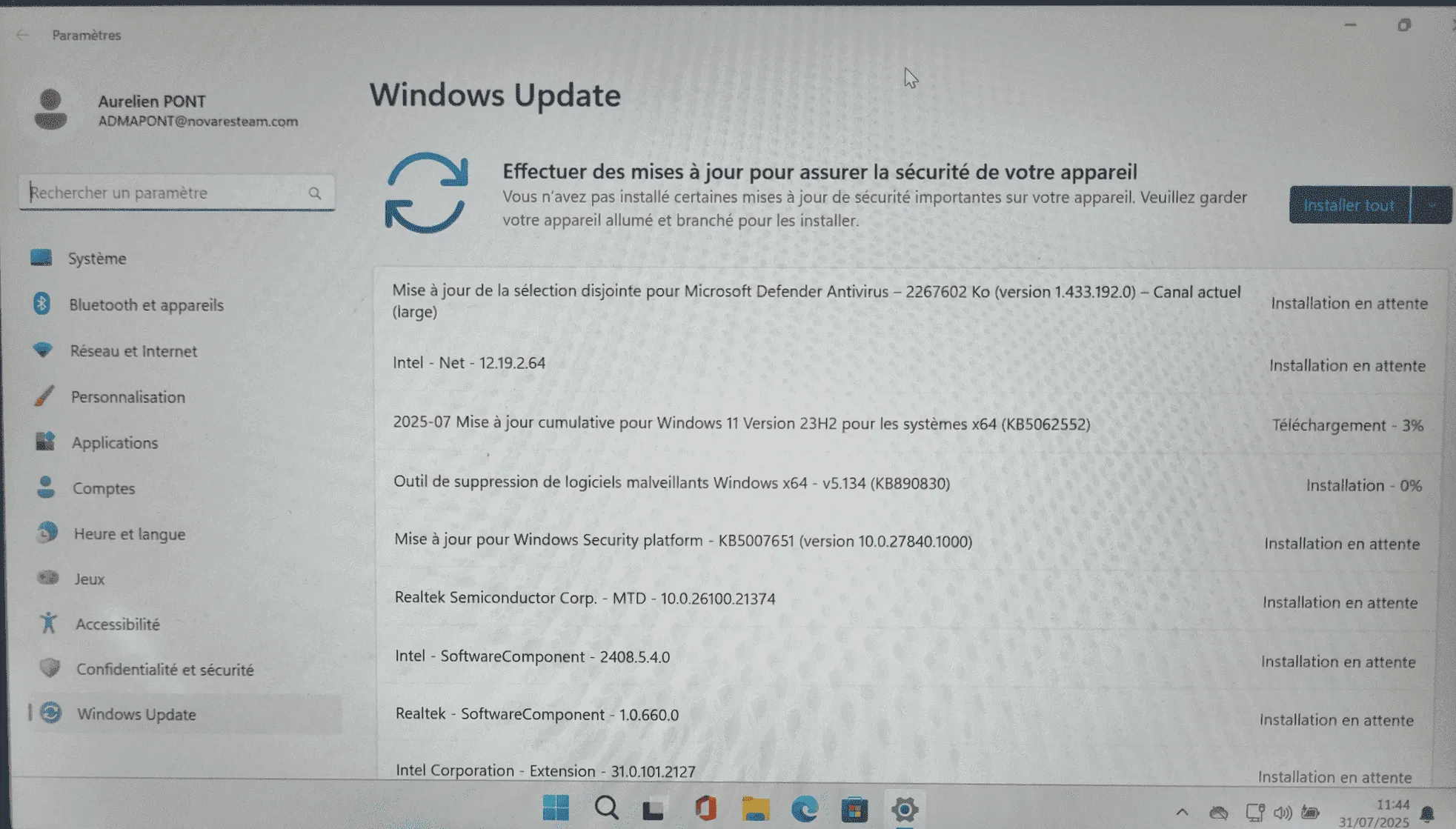 Installation des Windows Update